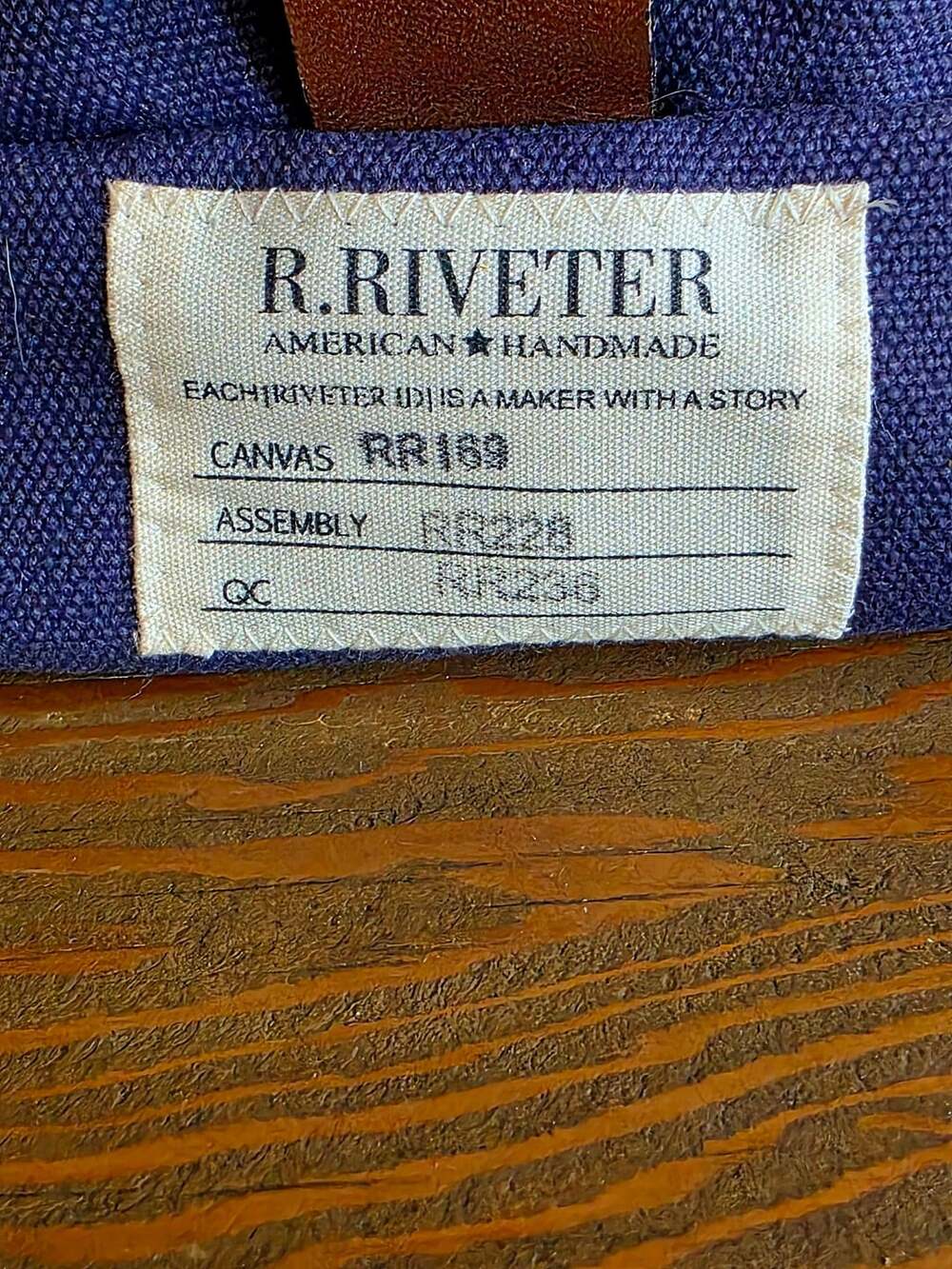 R. Riveter Navy Blue Canvas toiletry bag